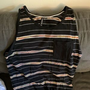 Men’s black tank top with pocket.